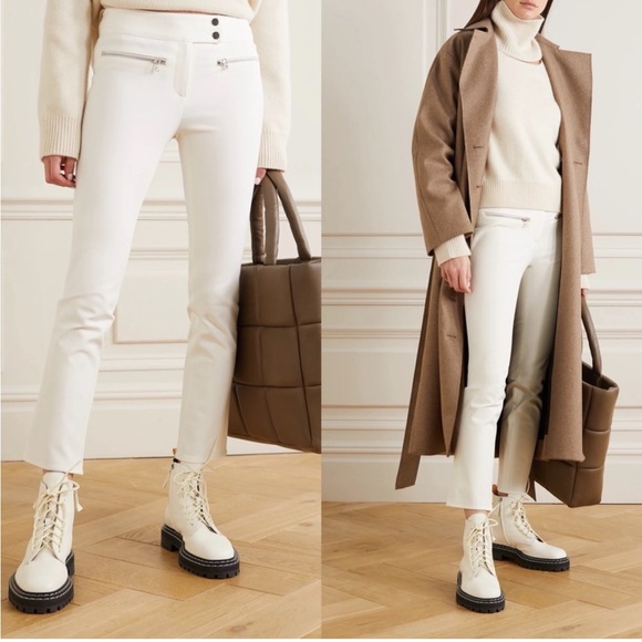 Veronica Beard Pants - Veronica Beard Metro Cropped Stretch-twill Kicked Flared Pants White 2